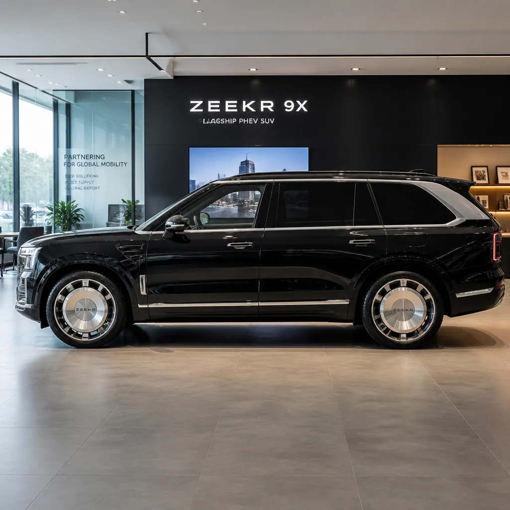 Zeekr 9X PHEV SUV in premium showroom environment for dealers and fleet operators